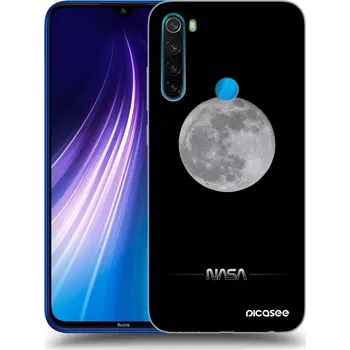 Pouzdro na mobilní telefon Picasee silikonový černý obal pro Xiaomi Redmi Note 8 - Moon Minimal