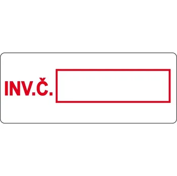 Inventární číslo, Fólie 5 x 2 cm, aršík 56 ks