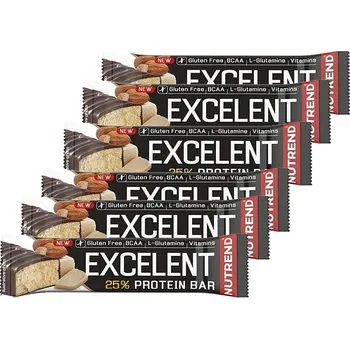 Nutrend EXCELENT protein bar, 6 x 85 g, marcipán s mandlemi