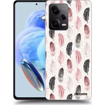 Pouzdro na mobilní telefon Picasee silikonový černý obal pro Xiaomi Redmi Note 12 5G - Pírka 2