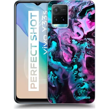 Pouzdro na mobilní telefon Picasee silikonový černý obal pro Vivo Y33s - Lean