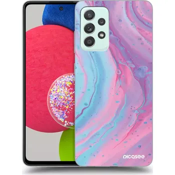 Pouzdro na mobilní telefon Picasee silikonový průhledný obal pro Samsung Galaxy A52s 5G A528B - Pink liquid