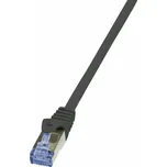 LogiLink Patchcord CAT6A, S/FTP, AWG26, PIMF, 30m, černý (CQ4123S)