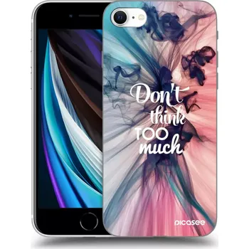 Pouzdro na mobilní telefon Picasee silikonový černý obal pro Apple iPhone SE 2020 - Nemysli tolik