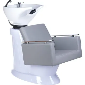 Kadeřnické křeslo Kadeřnický mycí box MILO BH-8025 - světle šedý