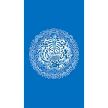 Ručník Rychleschnoucí plážová osuška TIGER 100x180 cm modrá, 100% mikrovlákno