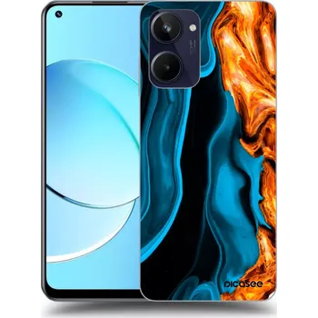 Pouzdro na mobilní telefon Picasee silikonový průhledný obal pro Realme 10 4G - Gold blue