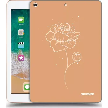 Pouzdro na mobilní telefon Picasee silikonový průhledný obal pro Apple iPad 9.7" 2018 (6. gen) - Peonies