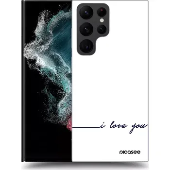 Pouzdro na mobilní telefon Picasee silikonový průhledný obal pro Samsung Galaxy S23 Ultra 5G - Miluji tě