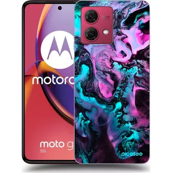 Pouzdro na mobilní telefon Picasee silikonový černý obal pro Motorola Moto G84 5G - Lean