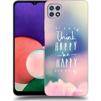 Pouzdro na mobilní telefon Picasee silikonový černý obal pro Samsung Galaxy A22 A226B 5G - Mysli pozitivně!