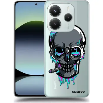 Pouzdro na mobilní telefon Picasee silikonový průhledný obal pro Xiaomi Redmi Note 14 4G - EARTH - Lebka 3.0