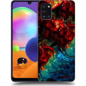 Pouzdro na mobilní telefon Picasee silikonový černý obal pro Samsung Galaxy A31 A315F - Universe