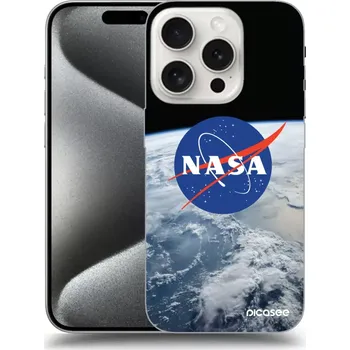 Pouzdro na mobilní telefon Picasee silikonový černý obal pro Apple iPhone 15 Pro - Nasa Earth