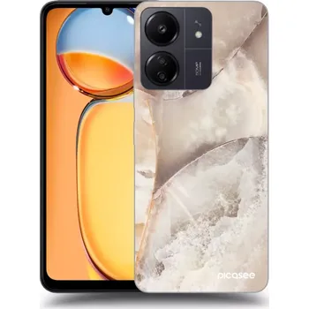 Pouzdro na mobilní telefon Picasee silikonový průhledný obal pro Xiaomi Redmi 13C 4G - Cream marble