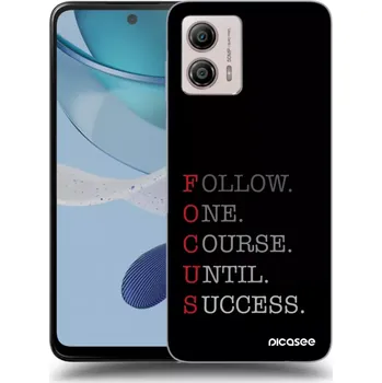 Pouzdro na mobilní telefon Picasee silikonový černý obal pro Motorola Moto G53 5G - Focus