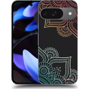 Pouzdro na mobilní telefon Picasee silikonový černý obal pro Google Pixel 9 - Květinový vzor