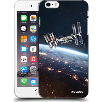 Pouzdro na mobilní telefon Picasee silikonový černý obal pro Apple iPhone 6 Plus/6S Plus - Station