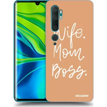 Pouzdro na mobilní telefon Picasee silikonový průhledný obal pro Xiaomi Mi Note 10 (Pro) - Boss Mama