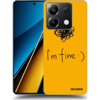 Pouzdro na mobilní telefon Picasee silikonový průhledný obal pro Xiaomi Poco X6 - I am fine