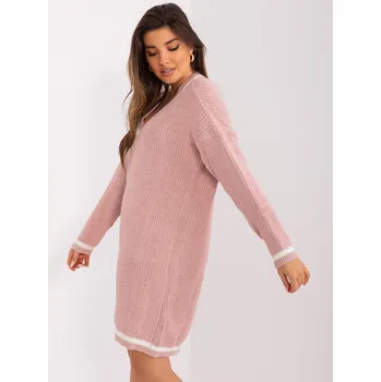 Dámské šaty BADU Dámské úpletové šaty BA-SK-8023-1.29X Barva: Růžová - světle, Velikost: UNI