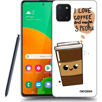 Pouzdro na mobilní telefon Picasee silikonový průhledný obal pro Samsung Galaxy Note 10 Lite N770F - Cute coffee