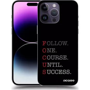 Pouzdro na mobilní telefon Picasee silikonový černý obal pro Apple iPhone 14 Pro Max - Focus
