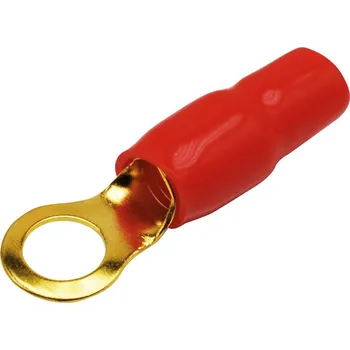 elektrický kabel Oko pro 20 mm² kabel / 10,5 mm otvor / 16,2 mm šířka - červené