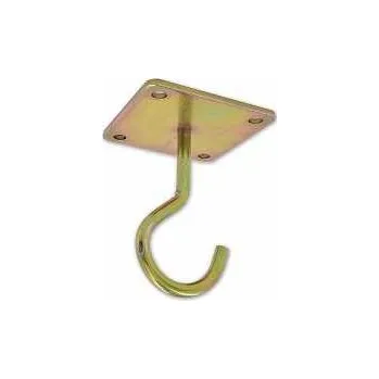 Tesařské kování Deska s háčkem pevným 60x60x2,5-hák 6x42mm žl.Zn