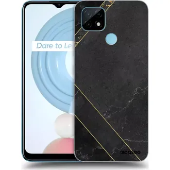Pouzdro na mobilní telefon Picasee silikonový průhledný obal pro Realme C21 - Black tile