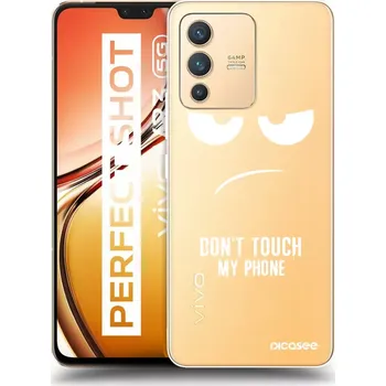 Pouzdro na mobilní telefon Picasee silikonový průhledný obal pro Vivo V23 5G - Nešahej mi na telefon