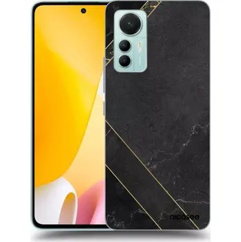 Pouzdro na mobilní telefon Picasee silikonový průhledný obal pro Xiaomi 12 Lite - Black tile