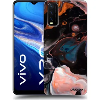 Pouzdro na mobilní telefon Picasee silikonový průhledný obal pro Vivo Y20s - Cream