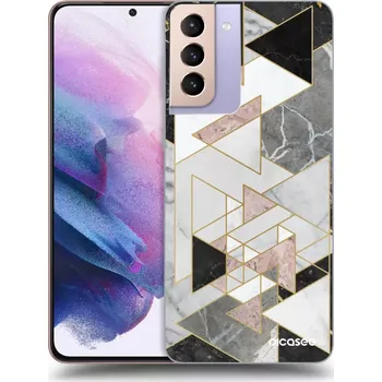 Pouzdro na mobilní telefon Picasee silikonový průhledný obal pro Samsung Galaxy S21+ 5G G996F - Light geometry