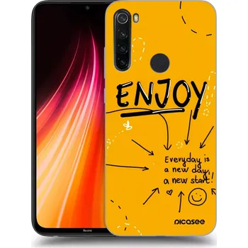 Pouzdro na mobilní telefon Picasee silikonový průhledný obal pro Xiaomi Redmi Note 8T - Enjoy