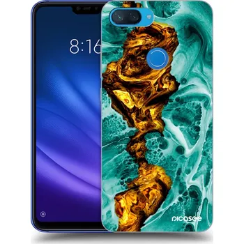 Pouzdro na mobilní telefon Picasee silikonový černý obal pro Xiaomi Mi 8 Lite - Goldsky