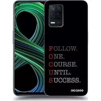 Pouzdro na mobilní telefon Picasee silikonový černý obal pro Realme 8 5G - Focus
