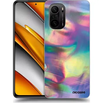 Pouzdro na mobilní telefon Picasee silikonový průhledný obal pro Xiaomi Poco F3 - Holo
