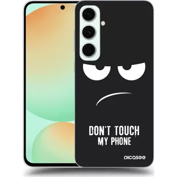 Pouzdro na mobilní telefon Picasee silikonový černý obal pro Samsung Galaxy S24 FE S721B - Nešahej mi na telefon