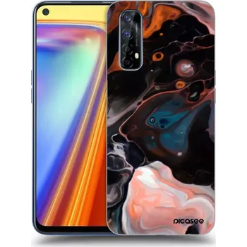 Pouzdro na mobilní telefon Picasee silikonový průhledný obal pro Realme 7 - Cream