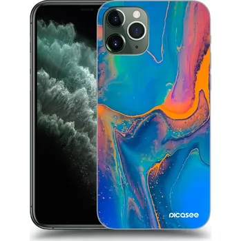 Pouzdro na mobilní telefon Picasee silikonový průhledný obal pro Apple iPhone 11 Pro Max - Rainbow
