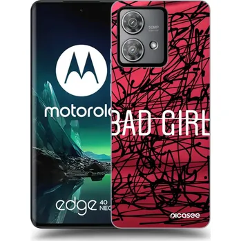 Pouzdro na mobilní telefon Picasee silikonový průhledný obal pro Motorola Edge 40 Neo - Zlobivá holka