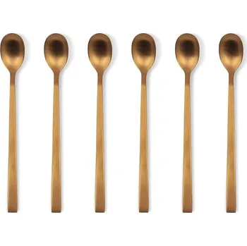 Příbor DuraHome Lžička koktejlováVITA, 6ks, matná, zlatá