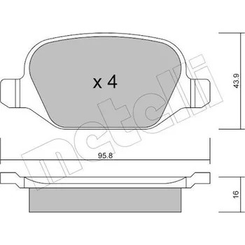Auto-moto Sada brzdových destiček, kotoučová brzda METELLI 22-0324-1