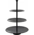 etažér Excellent Houseware Stojan na cukroví kovový 3 patra černý