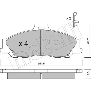 Brzdová destička Sada brzdových destiček, kotoučová brzda METELLI 22-0479-0