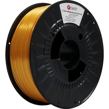 Příslušenství k 3D tiskárně C-TECH filament PREMIUM LINE PLA Silk dopravní žlutá RAL1023
