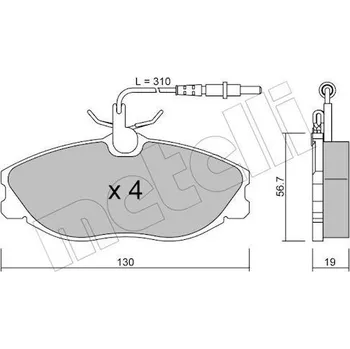 Auto-moto Sada brzdových destiček, kotoučová brzda METELLI 22-0214-0