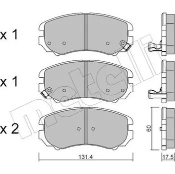 Auto-moto Sada brzdových destiček, kotoučová brzda METELLI 22-0503-0