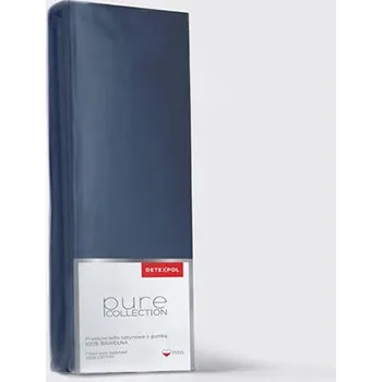 Prostěradlo Detexpol Saténové napínací prostěradlo Pure Collection denimová modrá 220X200 ZG 220x200